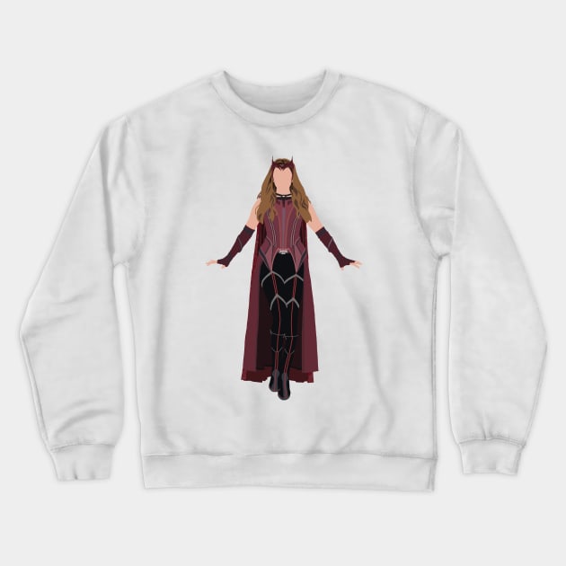 Red magic girl Crewneck Sweatshirt by basicallyamess